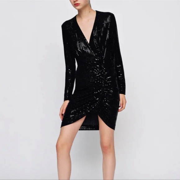 NWT Sequins Zara Dress - Picture 2 of 5